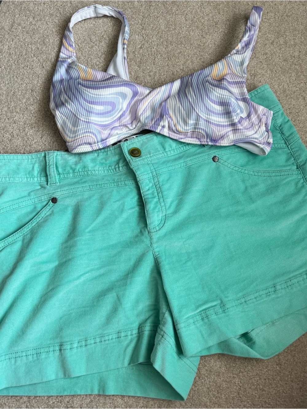 Athleta Mint Green Bermuda Shorts